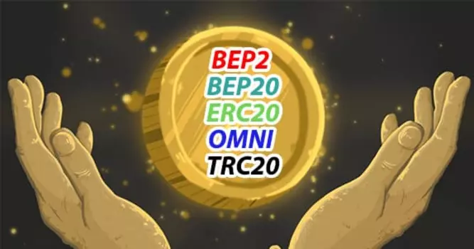 شبکه‌های BEP2، BEP20، ERC20، OMNI و TRC20