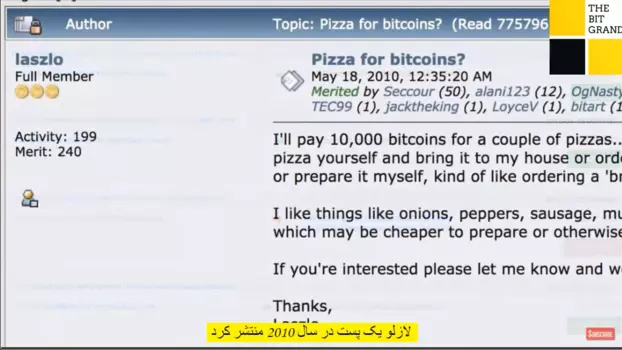 خرید پیتزا با بیت کوین
