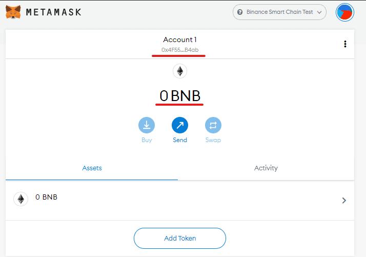 انتقال BNB از کیف پول بایننس اسمارت چین به MetaMask