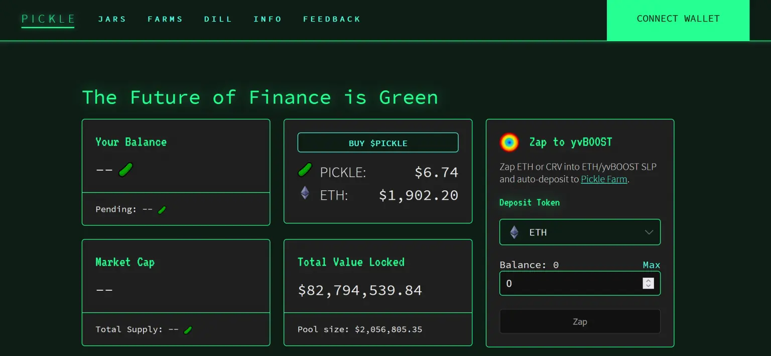 Pickle Finance بهترین ارز دیفای (سکه های کم حجم DeFi) – بهترین پروژه های DeFi آینده